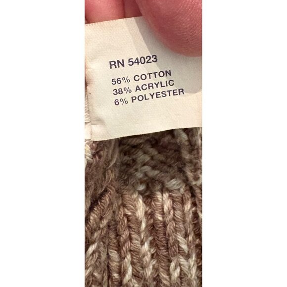 GAP Chunky Cable Knit Fitted Cardigan Sweater in Brown Size Medium - Picture 7 of 11